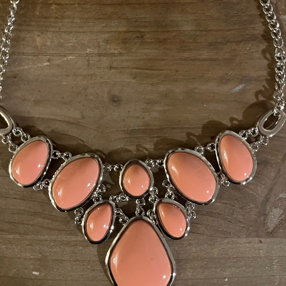 Paparazzi Silver and Coral Necklace Set - Picture 2 of 3